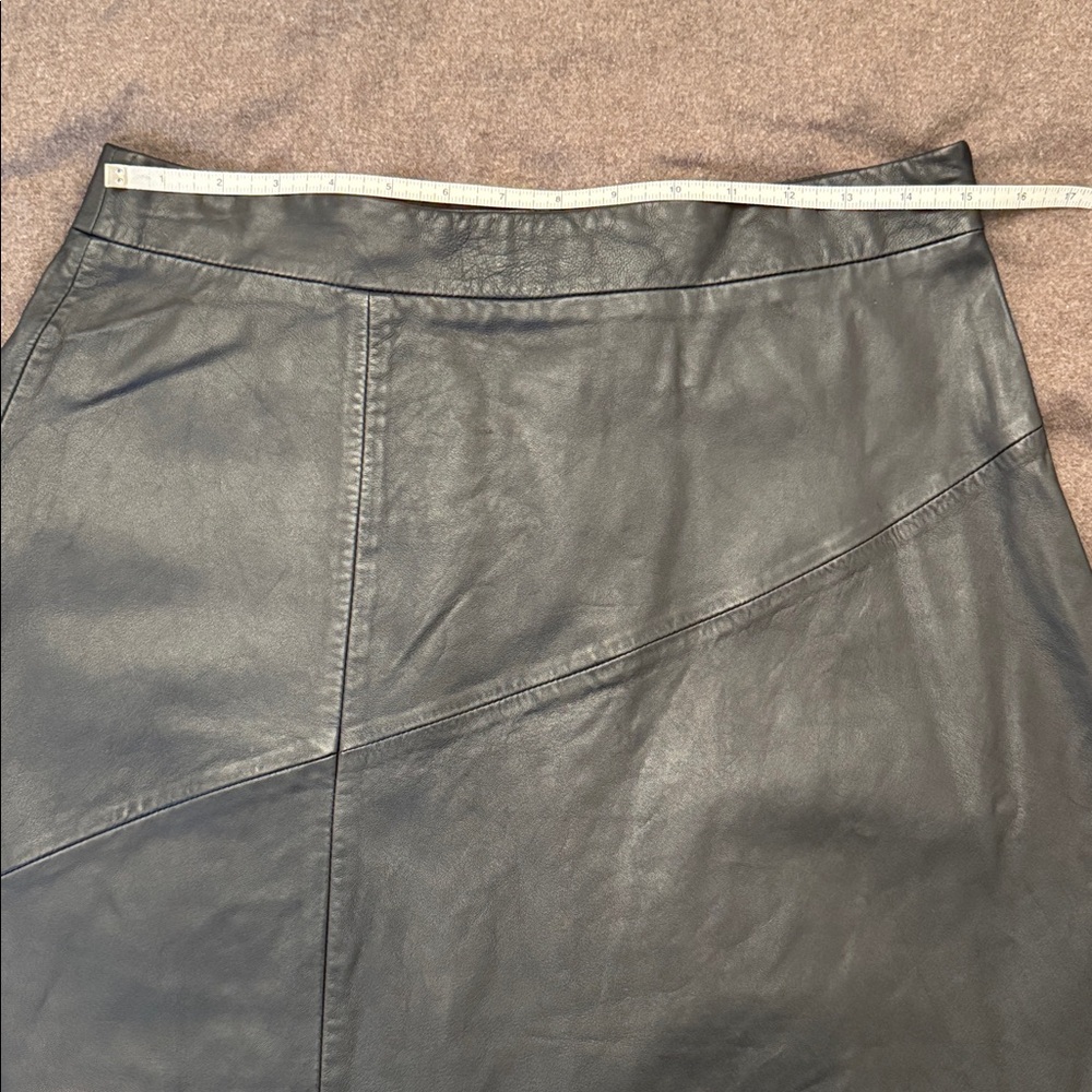 Allsaints Gia Leather Midi Skirt size us 8 - Picture 11 of 11